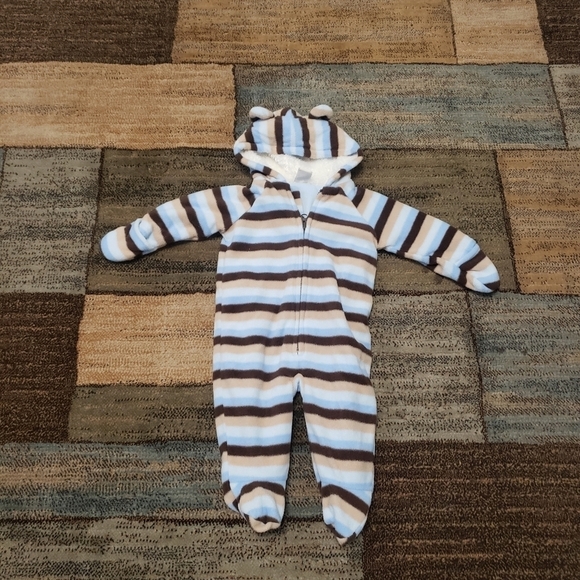 3/$15 old navy baby boys warm winter footsie with hood size 3-6 months - Picture 7 of 7
